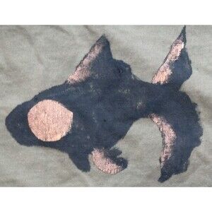 VTG Y2K Comfort Colors L T-Shirt Killer Whale Goldfish Tee Hand Paint TN Artist